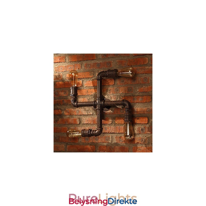 Retro Barvegglampe I Jern, Mini-Stil, Rustikk Hyttemetall