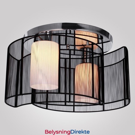 Taklampe Moderne Design 2 Lys Svart