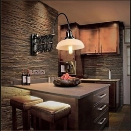 Vintage Industriell Amerikansk Landlig Restaurant Soverom Arbeidsrom Kreativ Trappegang Lampe Teleskopiske Jern Vegglamper