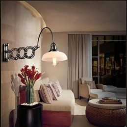 Vintage Industriell Amerikansk Landlig Restaurant Soverom Arbeidsrom Kreativ Trappegang Lampe Teleskopiske Jern Vegglamper