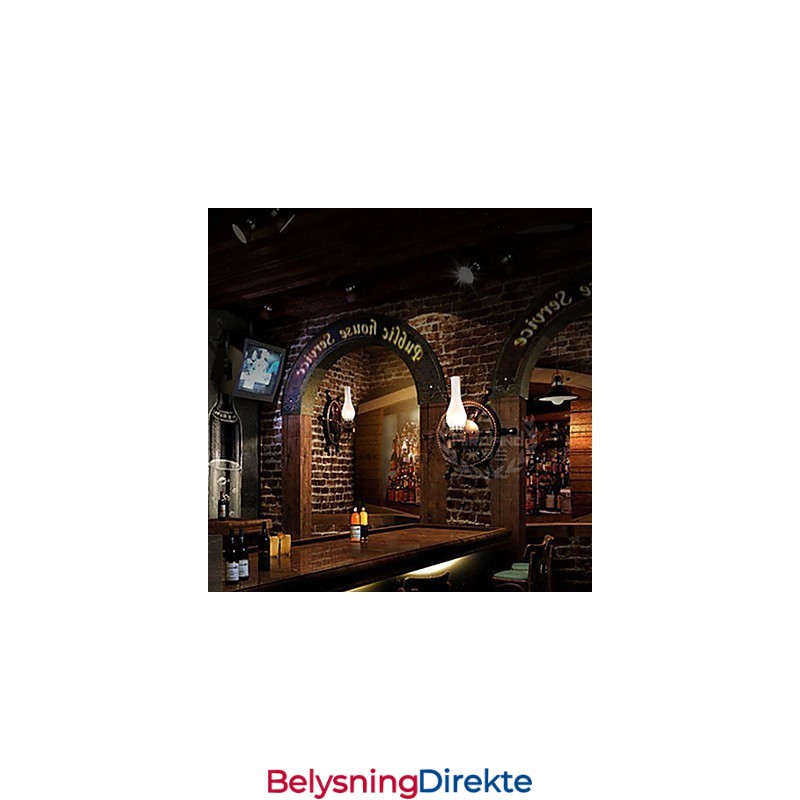 Vegglampe Én Lyskilde Og Glass