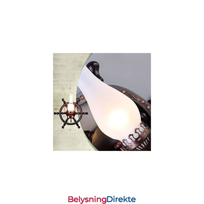 Vegglampe Én Lyskilde Og Glass