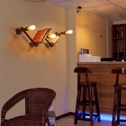 Retro Metall Nattbord Vegglampe Landsby Pastoral Stue Vegglampe Spisestue Vegglampe