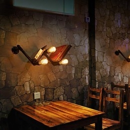 Retro Metall Nattbord Vegglampe Landsby Pastoral Stue Vegglampe Spisestue Vegglampe