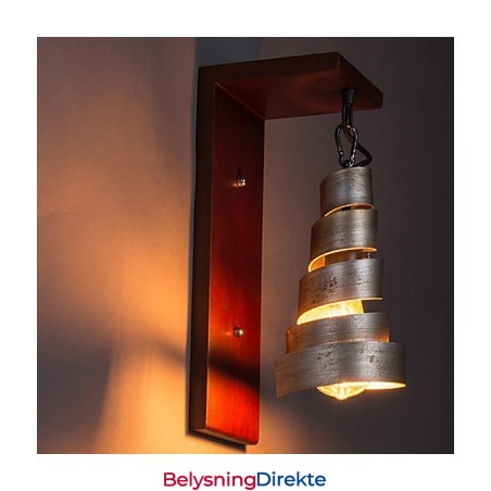 Antikke Trevegglamper Med 1 Lys