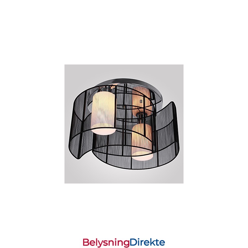 Taklampe Moderne Design 2 Lys Svart