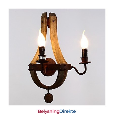 Mini-Vegglampetter I Rustikk Hyttestil I Tre, Bambus