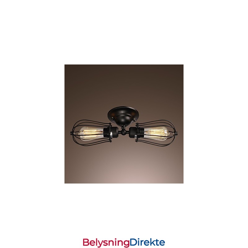 2-Lysende Gyllen Vegglampe I Antikk Stil