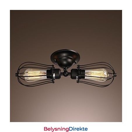 2-Lysende Gyllen Vegglampe I Antikk Stil