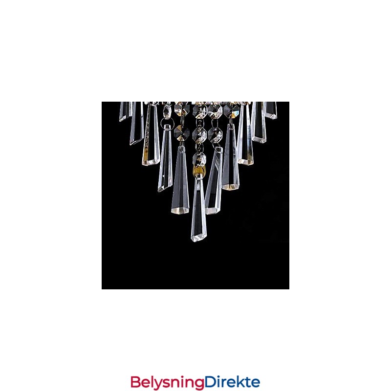 Stilig Krystallvegglampe Med 1 Lyspære