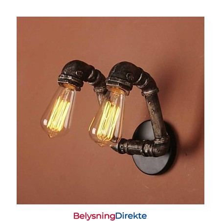 Mini-Vegglampe I Rustikt Metall I Hyttestil