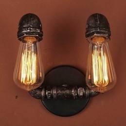 Mini-Vegglampe I Rustikt Metall I Hyttestil