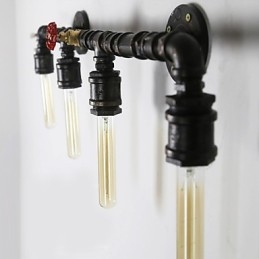 Mini-Vegglampe I Rustikt Metall I Hyttestil