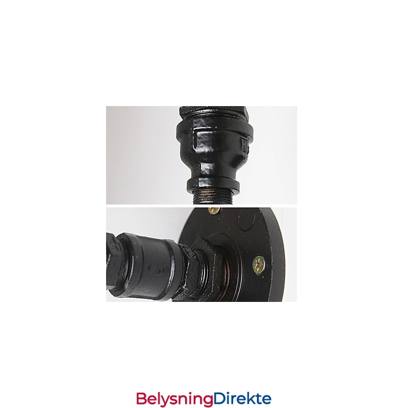 Mini-Vegglampe I Rustikt Metall I Hyttestil