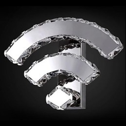 Krystall Vegglampe Moderne Samtids Metall