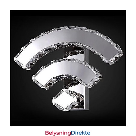 Krystall Vegglampe Moderne Samtids Metall
