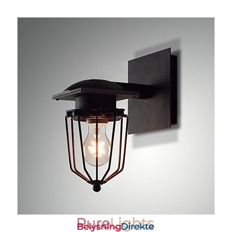 Retro Smijerns Vegglamper, Antikk Vegglampe Med Ett Hode, Minneslampe, Loftslampe I Amerikansk Jern, Vintage Vegglampe I Liten Størrelse