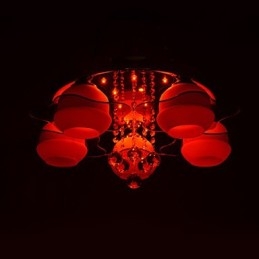 Fjernstyrt 5 Lys Med Blårød Moderne Taklampe For Innfelling