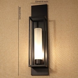 Vegglamper Vegglamper Rustikk Hytte Metall Spisestue Soverom Lesestue Metall + Glass