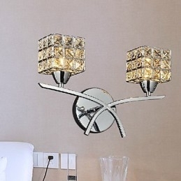 Moderne Krystallvegglampe Med 2 Lys