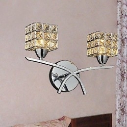 Moderne Krystallvegglampe Med 2 Lys
