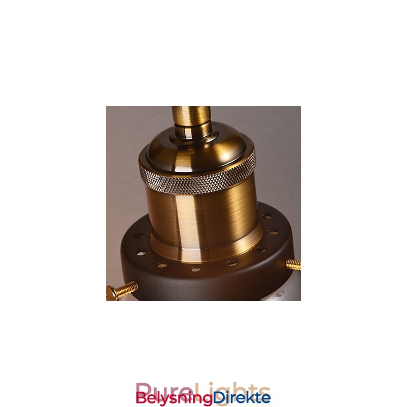 Retro Vegglampe Med Blomsterskjerm I Glass Og Metallfeste