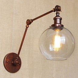 Vegglampetter Svinglamper Lesevegglamper Krystall Ministil Rustikk Hytte Metall