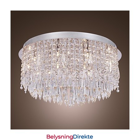 Moderne Samtids Krystall Krom Innfelt Montering