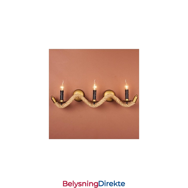 Mini-Vegglampe I Landlig Metall