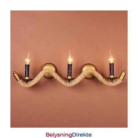 Mini-Vegglampe I Landlig Metall