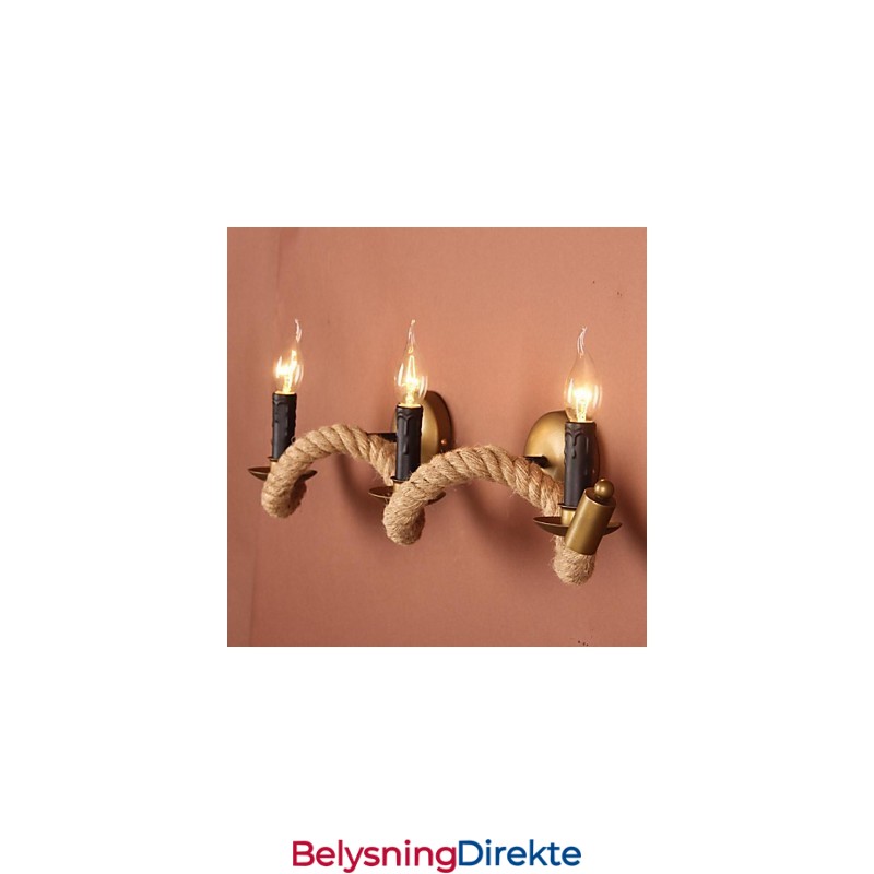 Mini-Vegglampe I Landlig Metall