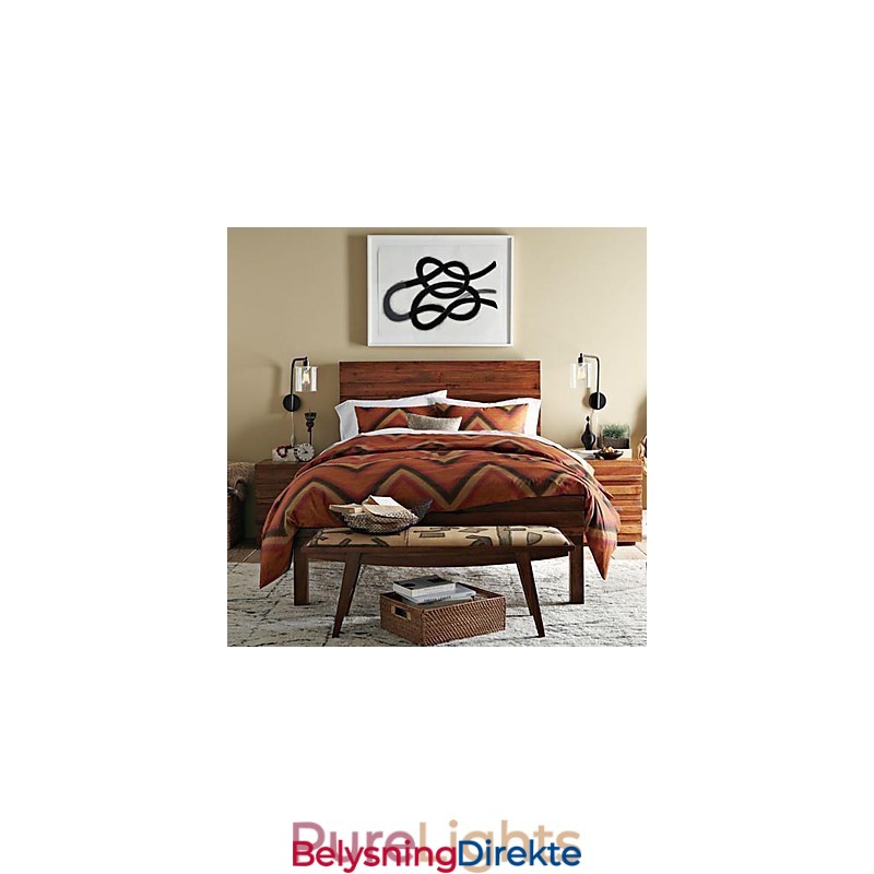 Moderne Vegglampe Med Trommeskjerm I Glass