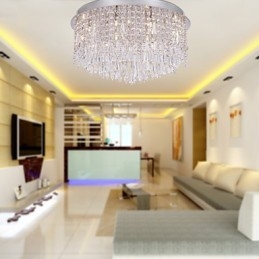 Moderne Samtids Krystall Krom Innfelt Montering