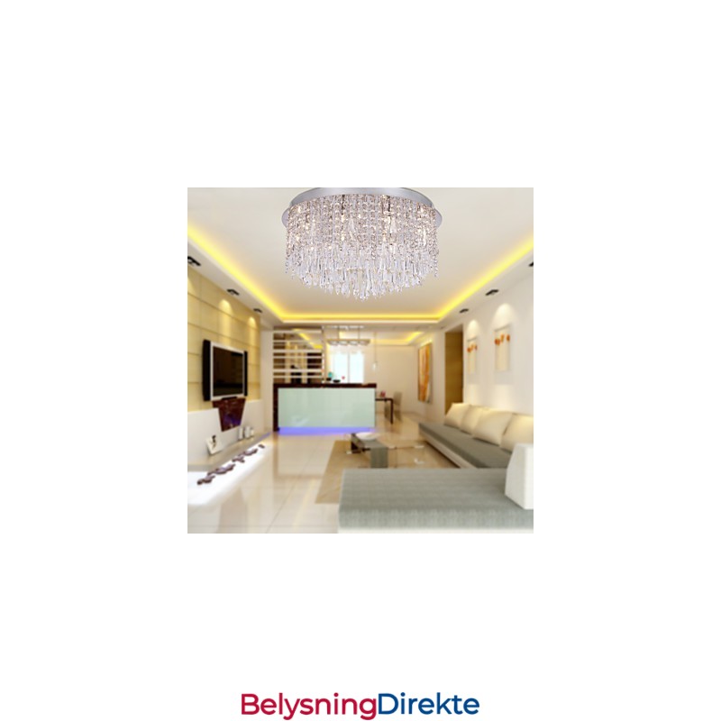 Moderne Samtids Krystall Krom Innfelt Montering