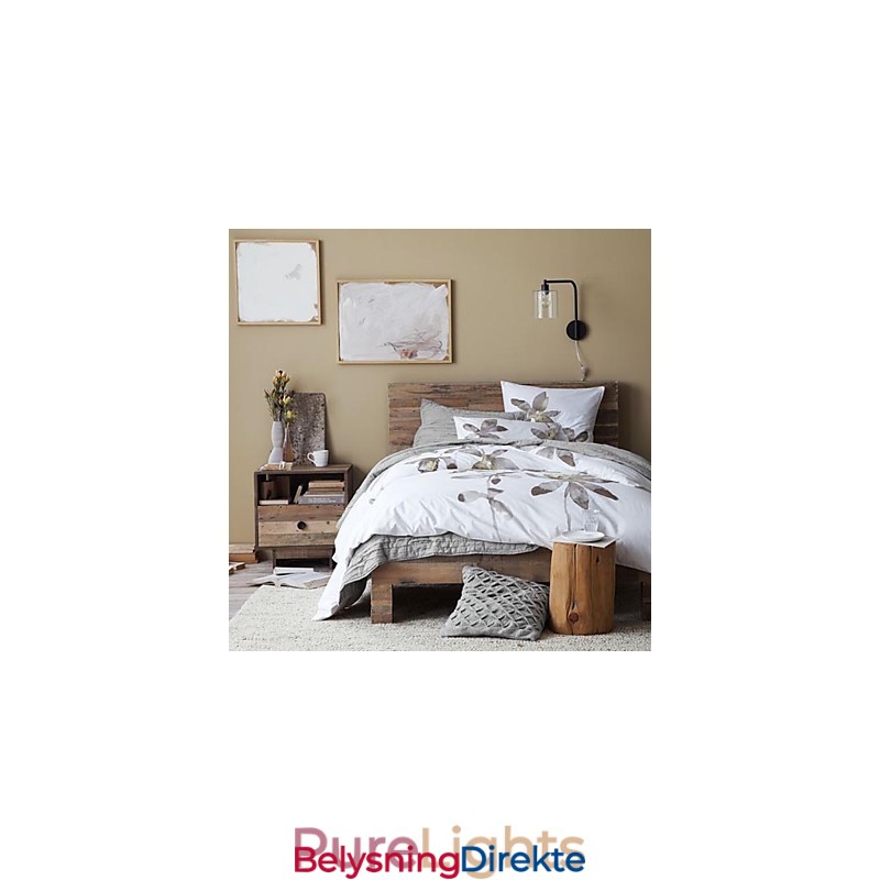 Moderne Vegglampe Med Trommeskjerm I Glass