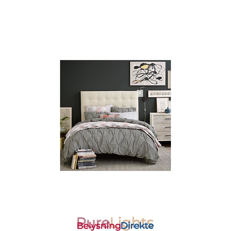 Moderne Vegglampe Med Trommeskjerm I Glass