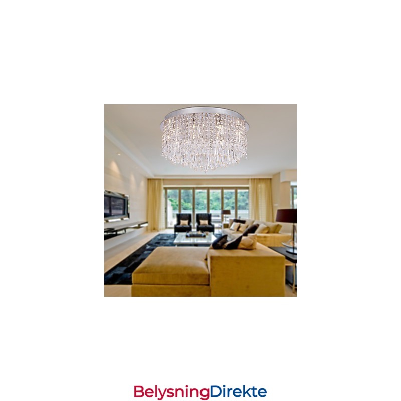 Moderne Samtids Krystall Krom Innfelt Montering