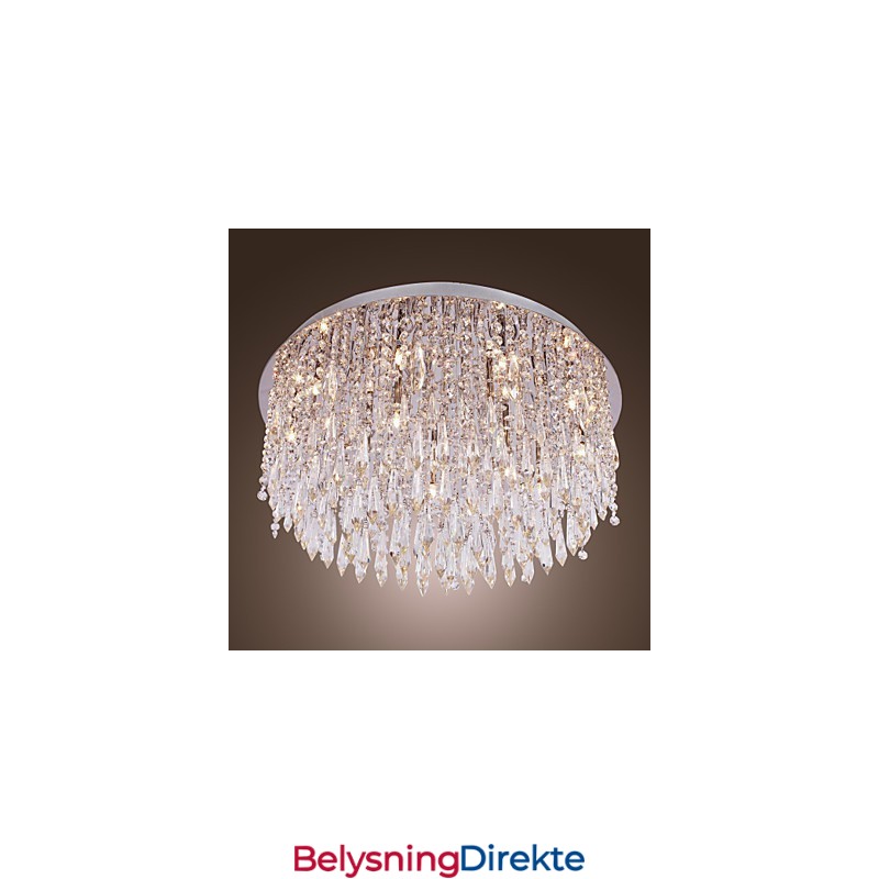 Moderne Samtids Krystall Krom Innfelt Montering