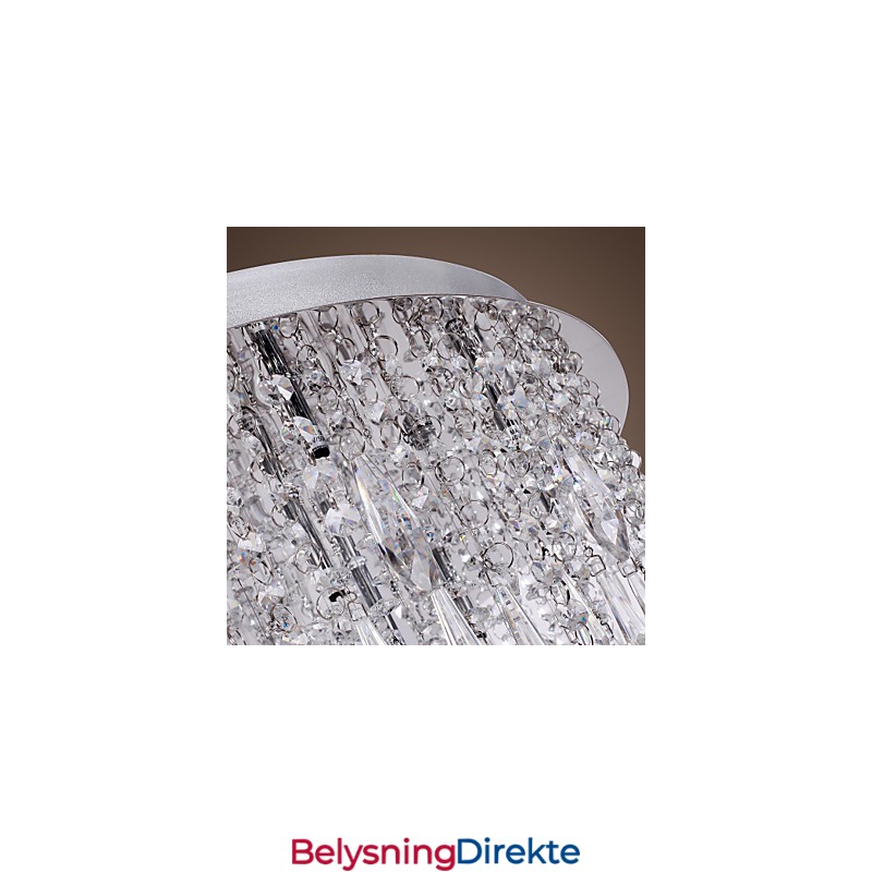 Moderne Samtids Krystall Krom Innfelt Montering