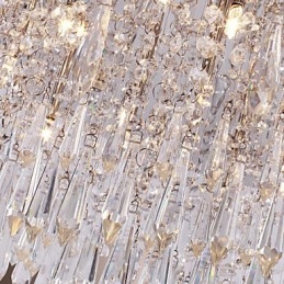 Moderne Samtids Krystall Krom Innfelt Montering