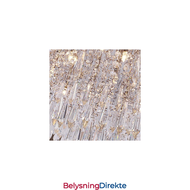 Moderne Samtids Krystall Krom Innfelt Montering