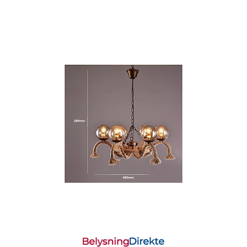 Lysekrone I Ministil I Vintage-Metall