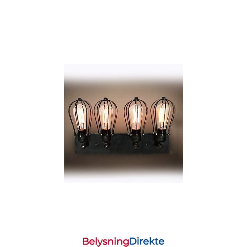 Mini-Vegglampe I Rustikt Metall I Hyttestil