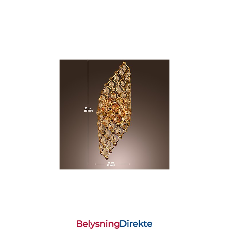 Kunstnerisk Krystallvegglampe Med 2 Lys