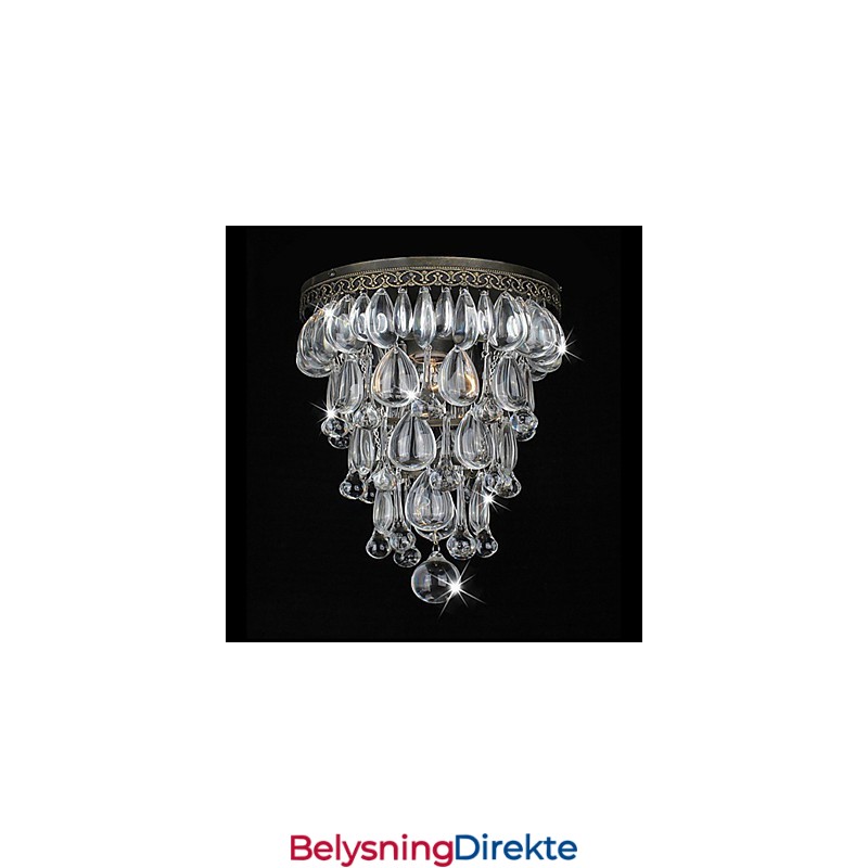 Antikke Grønne Vegglamper Med Krystallperleanheng