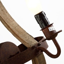 Mini-Vegglampetter I Rustikk Hyttestil I Tre, Bambus