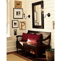 Naturinspirert Vegglampe I Jern Med Gjennomsiktig Glassskjerm