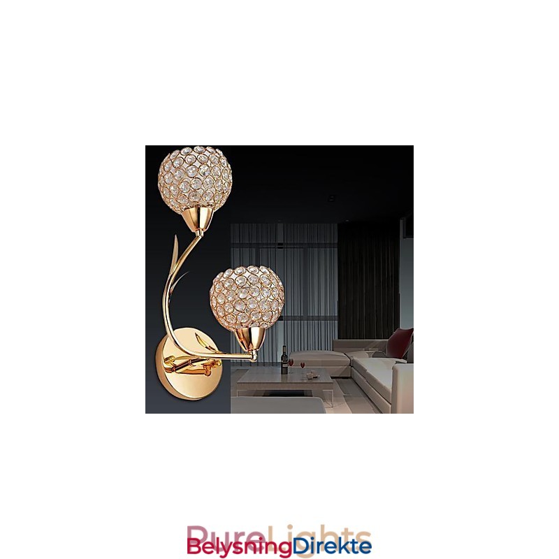 Krystall Vegglampe Moderne Samtids Metall