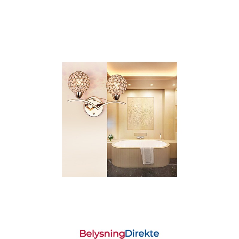 Vegglampe Leselamper Krystall Ministil Moderne Samtids Metall