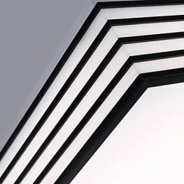 Kontraktert Og Moderne Svart Og Firkantet Kuppellampe